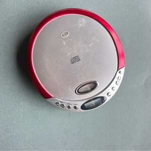 Portable CD Player - Red/Silver Personal Disc Player